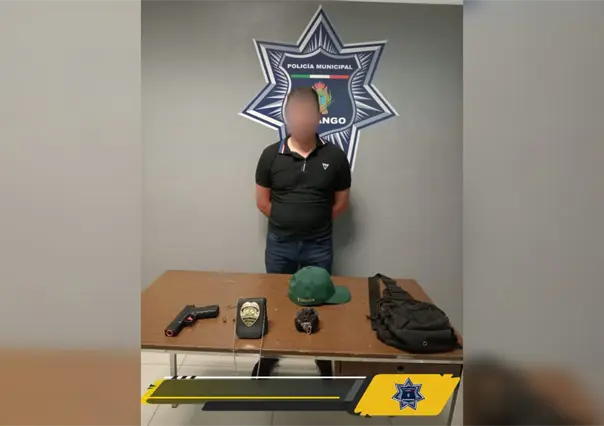 Aseguran a falso policía investigador de la Fiscalía de Durango