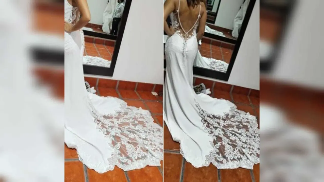 Además del vestido, los ladrones también se llevaron el ramo y otros accesorios para las damas de honor. Foto: Especial/ Facebook