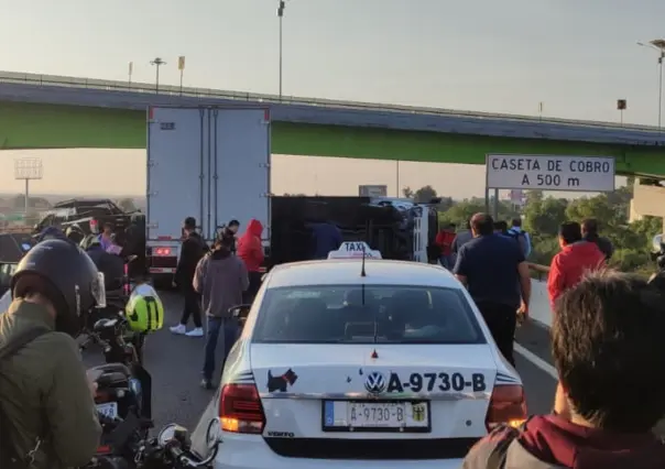 Cierran circuito exterior mexiquense por accidente vial