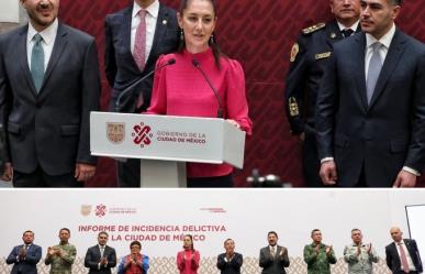 Logros en seguridad, incidencia delictiva cae un 60% en CDMX: Claudia Sheinbaum