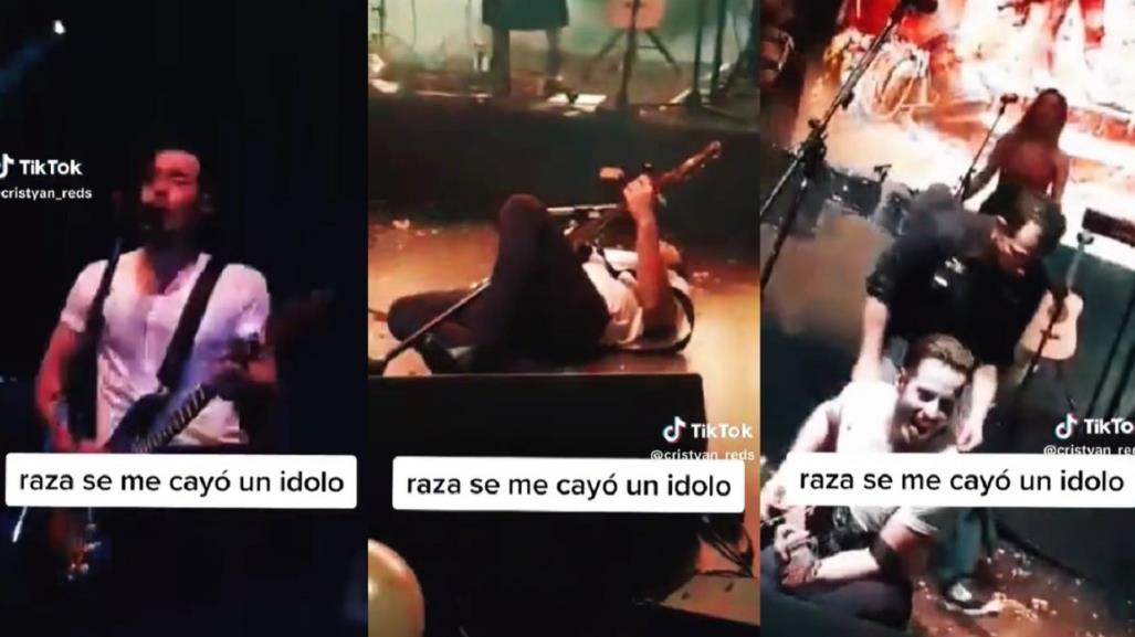 VIDEO: Pepe Madero se cae durante concierto