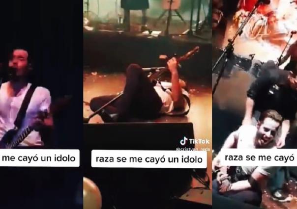 VIDEO: Pepe Madero se cae durante concierto