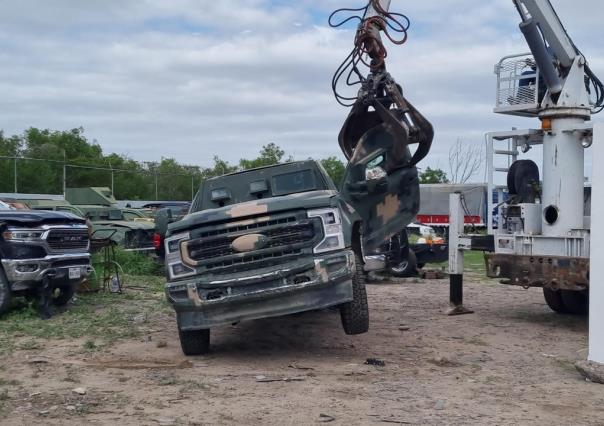 Destruyen nueve “monstruos” decomisados en Tamaulipas