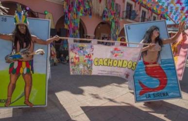 VIDEO: Lotería Mexicana versión HUMANA desfila en el  Carnaval de Putla, Oaxaca