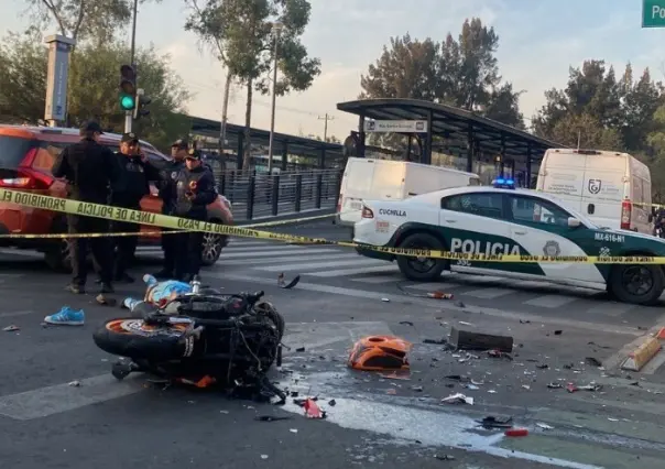 Muere motociclista tras chocar en la Gustavo A. Madero