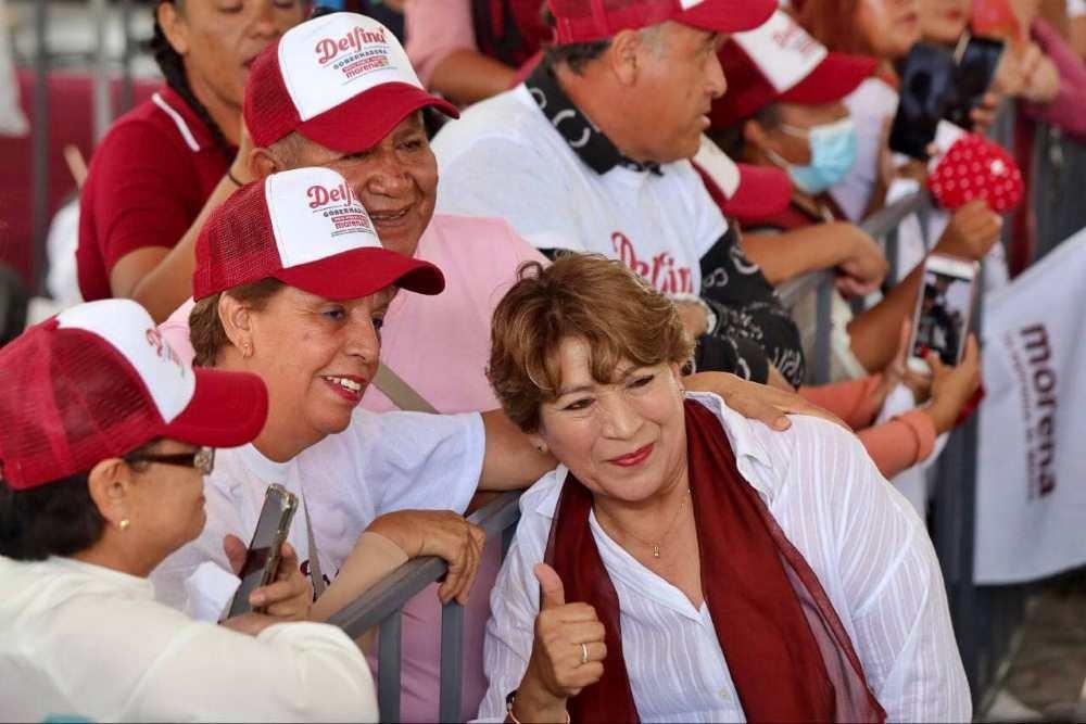 Delfina Gómez se comprometió a trabajar en un plan de captación de agua pluvial para lograr abastecer a los 125 municipios de la entidad con agua potable. Foto: Delfina Gómez