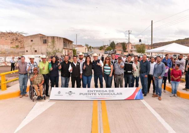 Entregan puente en Lerdo de Tejada