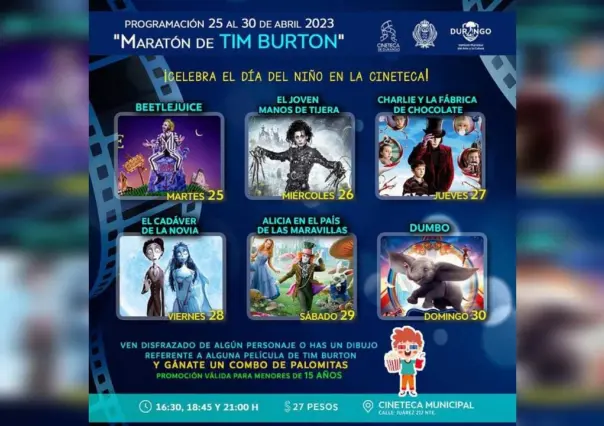 La Cineteca Municipal de Durango se une a la celebración del Día del Niño