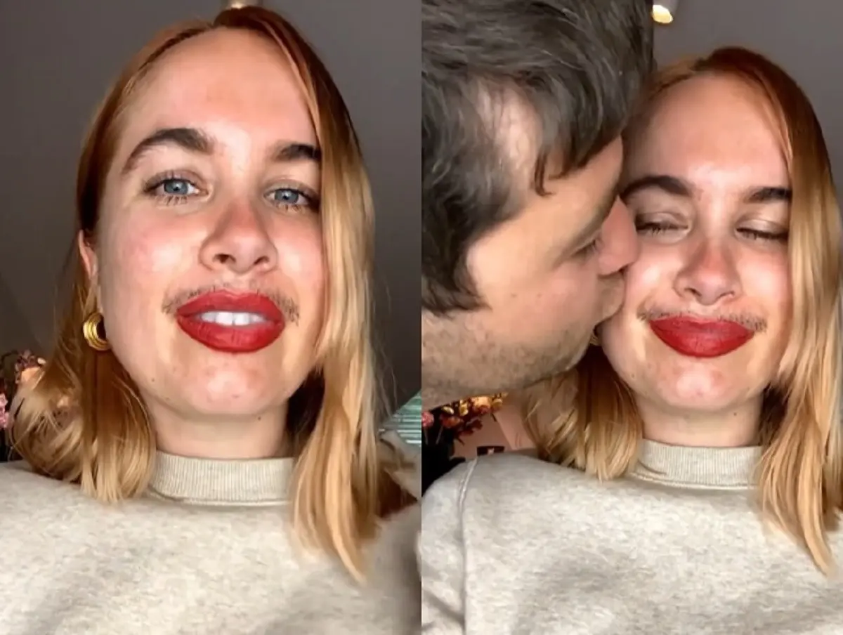 La influencer Joanna Kenny se dejó crecer el bigote y asegura que no la convierte en una mujer fea.  Foto: Instagram joannajkenny