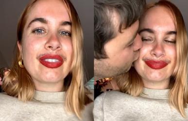 La influencer Joanna Kenny presume su bigote y el respeto de su marido