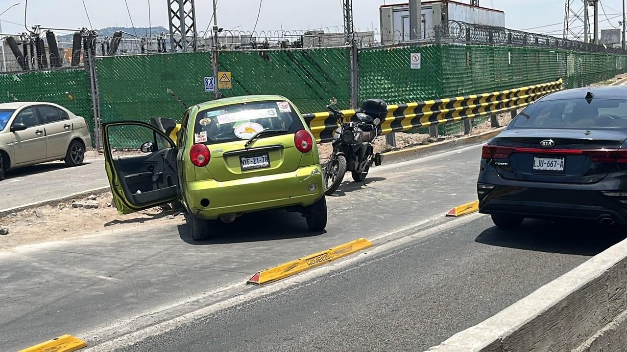 Motociclista causa choque en Tecámac. Foto: Iván Macías