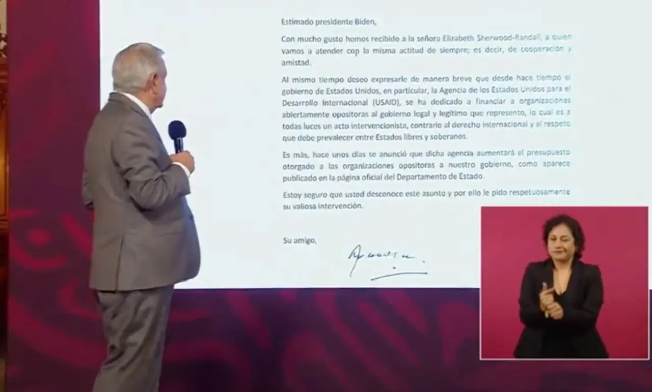 La misiva incluso menciona que se emitió un anuncio en el que se da a conocer un aumento en el presupuesto destinado a estas organizaciones por parte de las autoridades de Estados Unidos. Foto: Twitter @politicomx