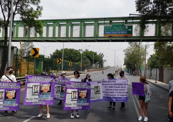 Protestan por desaparición de Aylin Rubí en la Gustavo A. Madero