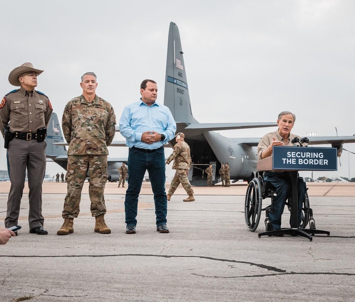 El gobernador de Texas, Greg Abbott, está preparando una ley para declarar delito grave la entrada de migrantes. Foto: Twitter @GregAbbott_TX