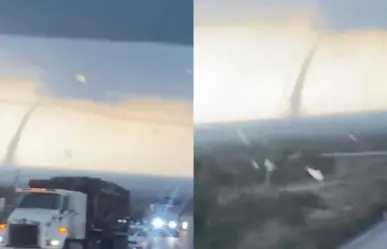 Captan tornado en la carretera 57 de Coahuila