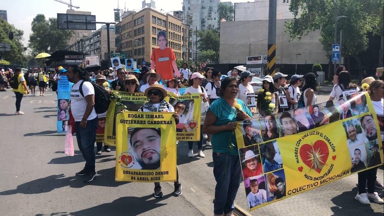 Madres buscadoras marchan por inacción en investigaciones. Foto: Miguel Hernández