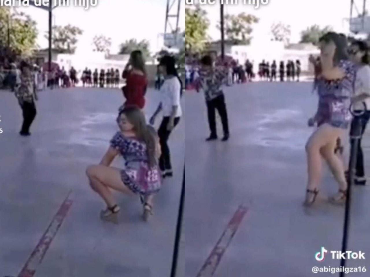 La mujer aprovechó el momento para bailar de manera muy sensual y perreó hasta el suelo, situación que fue aplaudida por todos los asistentes. Foto: TikTok @abigailgza16
