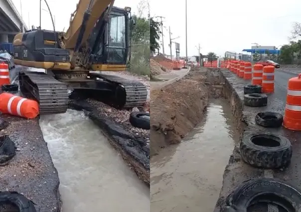 Se quedan sin agua 11 colonias de Monterrey por fuga