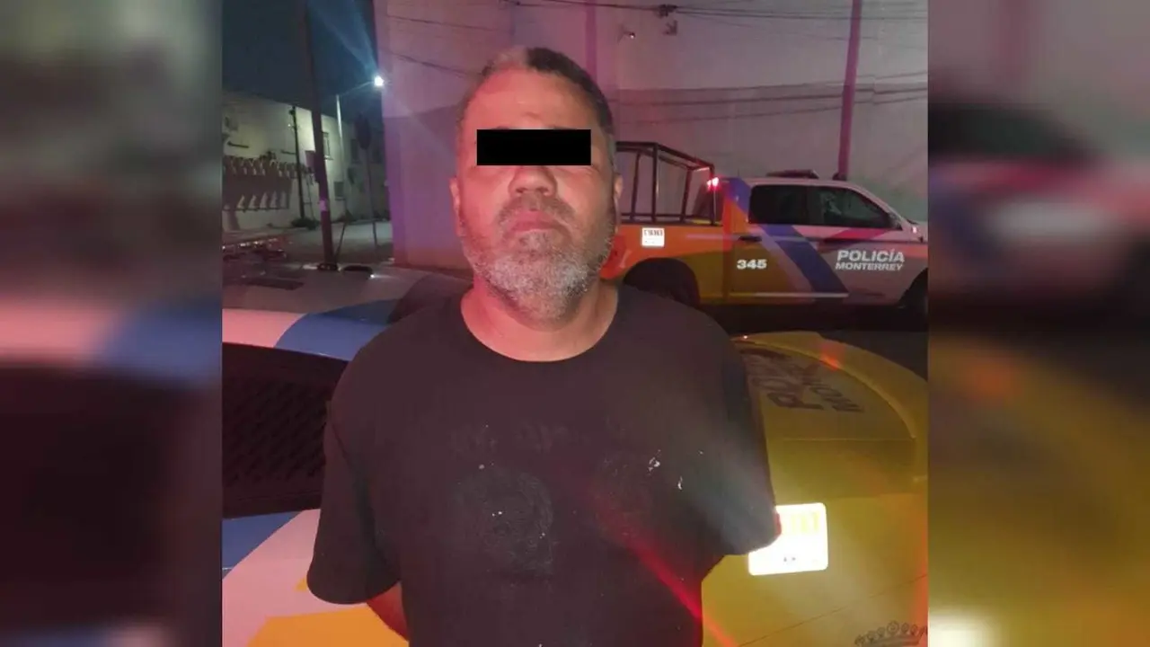 Detienen a hombre por golpear con palo a su pareja en Monterrey