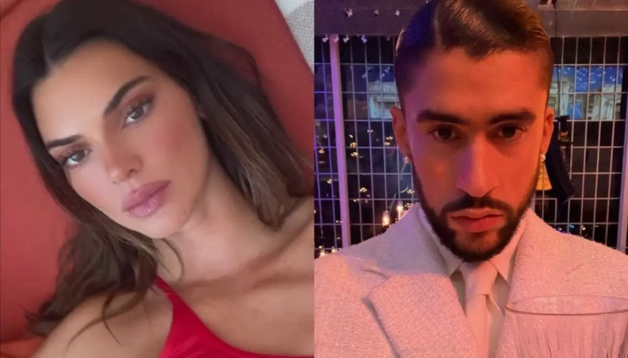 Kendall Jenner y Bad Bunny levantaron rumores de romance en febrero. Fotos: Instagram