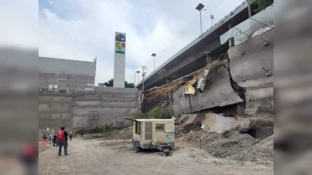 Deja un lesionado el derrumbe de un talud en Tlanepantla