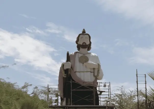 ¡Grandes milagros! Sorprende escultura gigante de San Judas Tadeo en Sinaloa