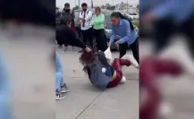 Pelean estudiantes a jalones y patadas en preparatoria de Ecatepec