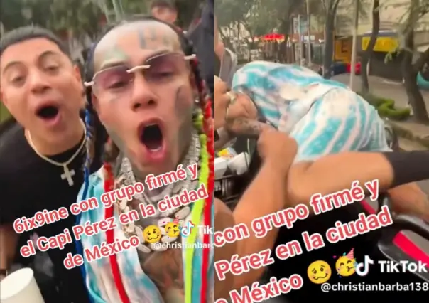 VIDEO: 6ix9ine y Grupo Firme arman reventón en CDMX