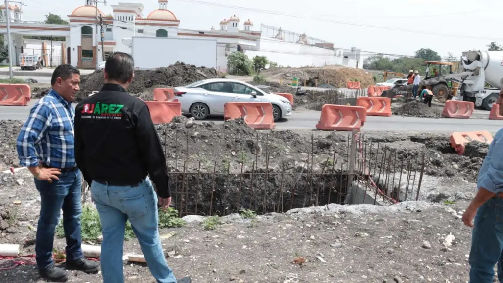 Supervisa alcalde de Juárez obra pluvial en avenida Eloy Cavazos