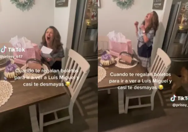 Emotivo regalo: Mujer llora de alegría al recibir boletos de Luis Miguel