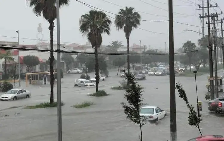 Lluvias en la zona metropolitana de Monterrey. Foto. Cortesía