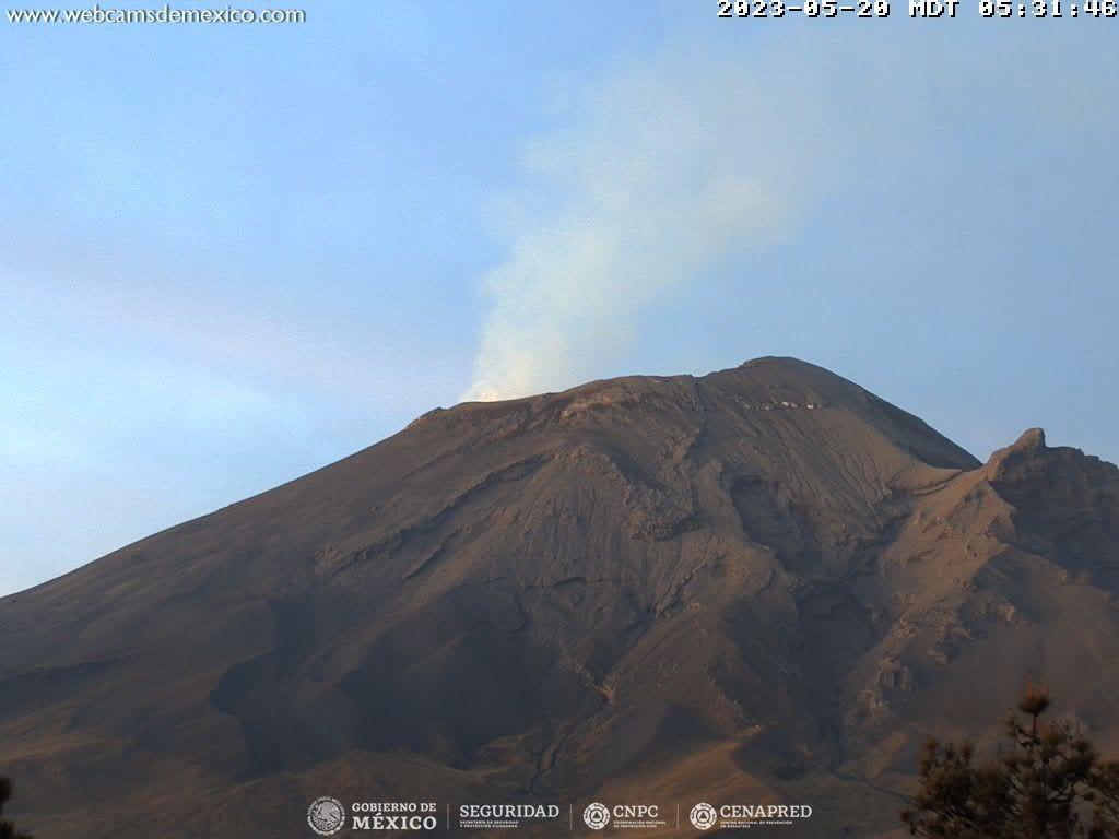 Alerta amarilla tras erupciones del Popocatépetl