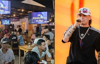 Restaurante le hace el fuchi a poner canciones de Peso Pluma