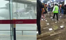 Caos por lluvia en el Aeropuerto Internacional de Monterrey