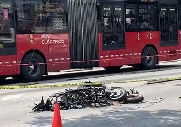 Muere motociclista embestido por trailero en la colonia Guerrero