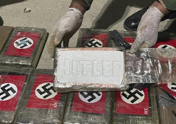 Incautan paquetes de droga con simbología nazi