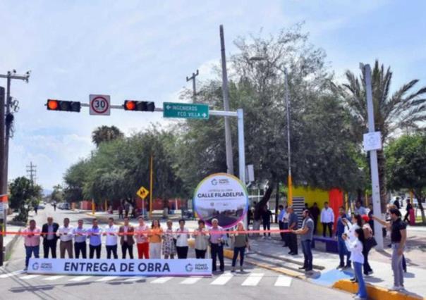 Entrega Ayuntamiento obra de pavimentación en Filadelfia