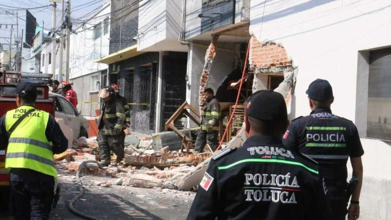 Cinco de los seis heridos tras la explosión por acumulación de gas en un restaurante en Toluca, autoridades mexiquenses de Salud los reportan graves. Foto: Cortesía