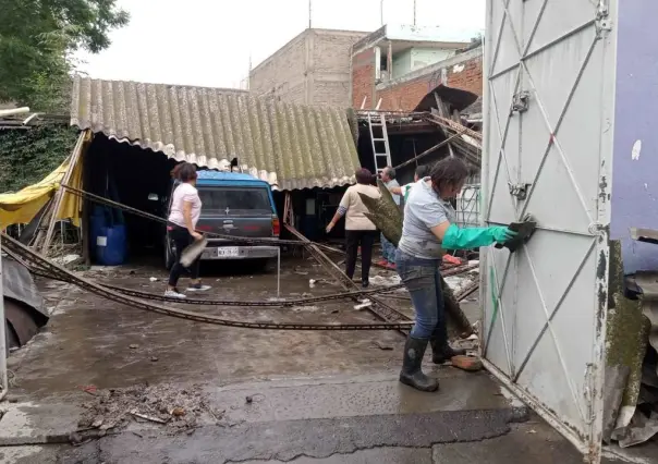 Tira granizada tecumbre de casa en Ecatepec