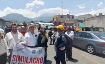 Realizan simulacro de evacuación por actividad del volcán Popocatépetl en Edomex