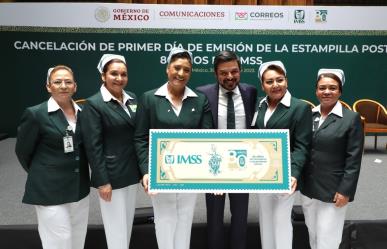 Correos de México lanza timbre conmemorativo por 80 años del IMSS