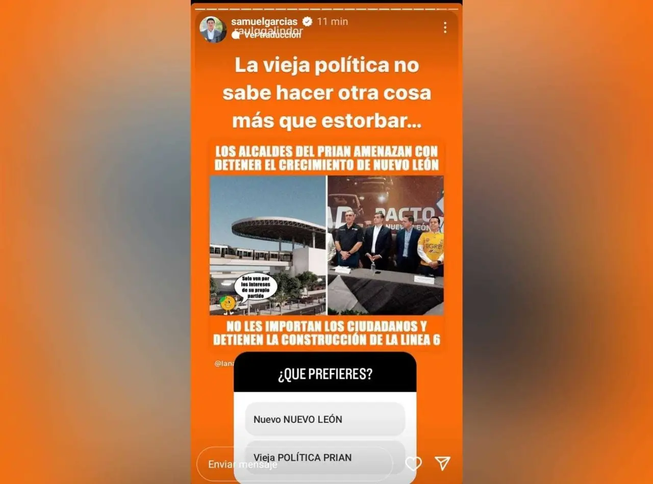 Esta publicación está acompañada de una encuesta ¿Qué prefieres? : Nuevo Nuevo León o Vieja Política PRIAN. Foto: Cortesía.