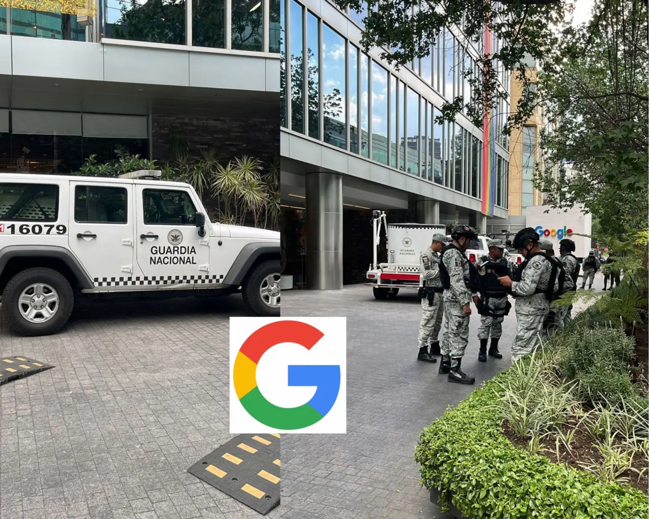 Amenaza de bomba en Google México provoca evacuación y movilización policial. Foto: Ramón Ramírez