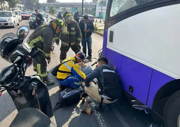 Motociclista sobrevive a choque frontal contra camión en la GAM