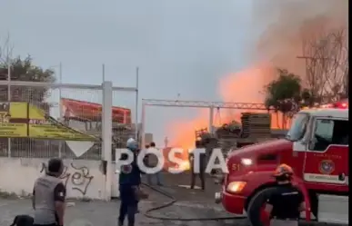 Incendio consume tarimera en Apodaca; es el quinto en 12 meses