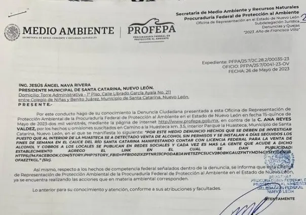 Investiga PROFEPA asentamiento irregular en La Huasteca de Santa Catarina