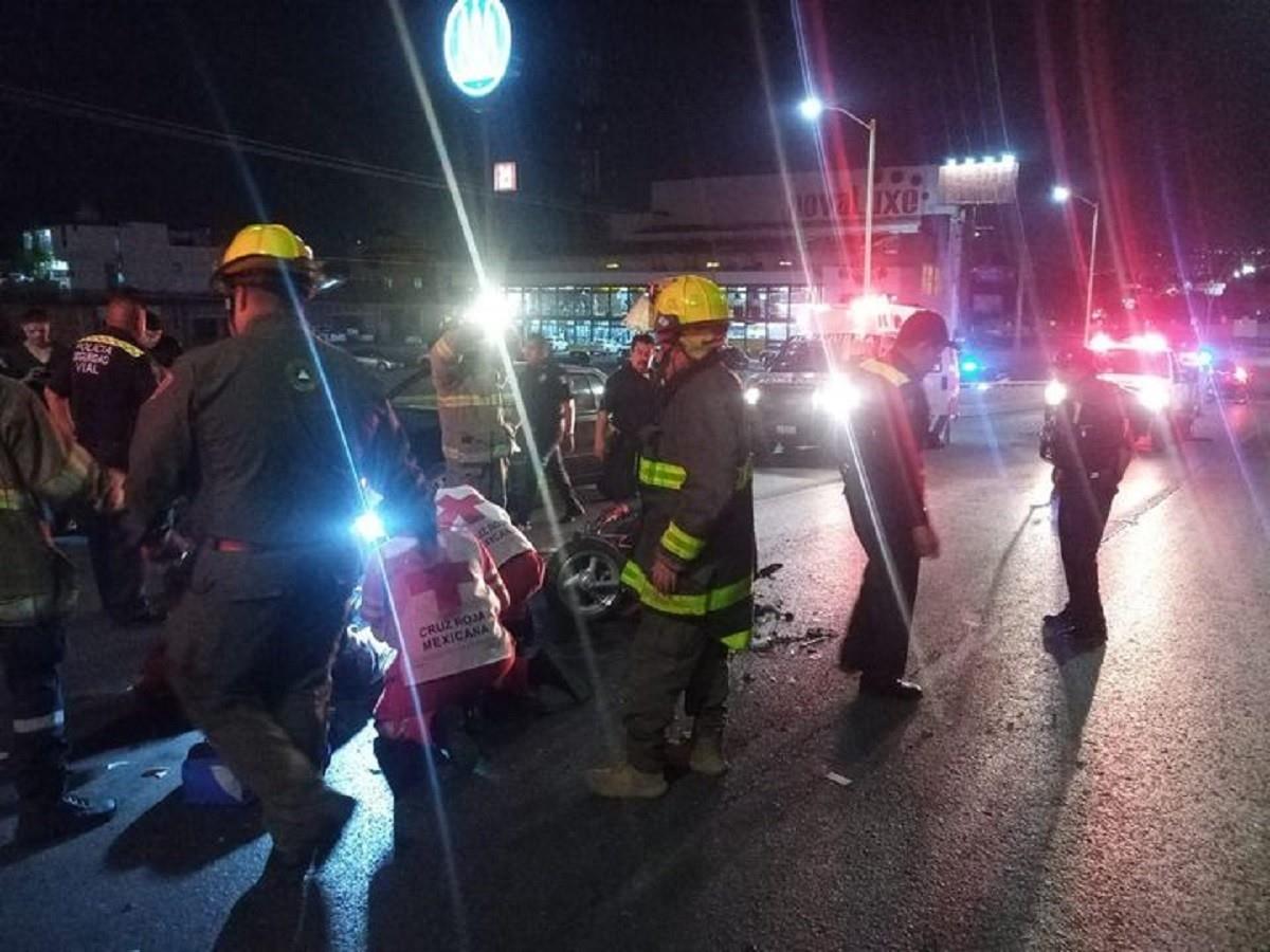 Los motociclistas lesionados fueron identificados como José Javier “N” de 29 años de edad, y Dante “N” de 33.  Foto: Facebook PC Estatal Zacatecas