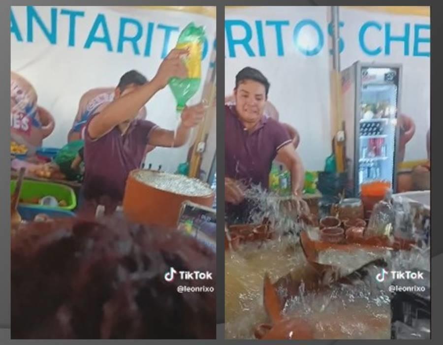 Video viral muestra explosión de cantarito de tequila en preparación