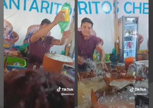 Video viral muestra explosión de cantarito de tequila en preparación