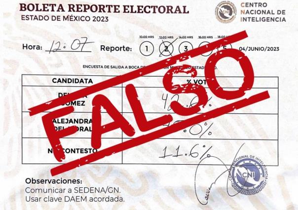 #VOTO23 Desmienten boleta electoral falsa en el Edomex